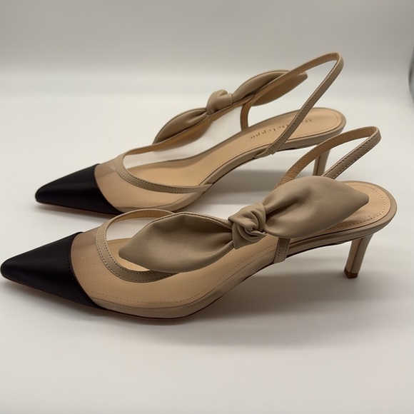 Dee Ocleppo Women’s Caracas Side Bow Pumps Heels in Oat Leather Size 8.5 - Picture 6 of 9